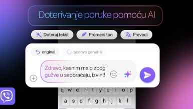 Rakuten Viber predstavlja AI doterivanje poruka u vašim prepiskama