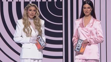 VODITELJKE U DRUGOM POLUFINALU PZE: Dragana i Kristina zablistale u roze i beloj kombinaciji