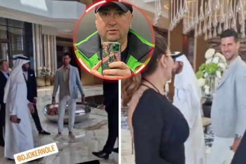 NOLE SA ŠEIKOM, A SLAĐA U PROVIDNOJ HALJINI : Đani snimao Đokovića u Dubaiju - "Samo da pozdravimo familiju!" (FOTO)